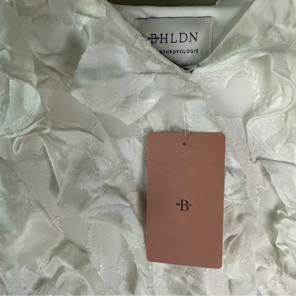 NWT BHLDN Jia Lace Gown Maxi Ruffle White Dress SZ US 14 - Picture 5 of 9